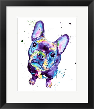 Framed Dark Frenchie Print