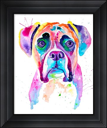 Framed Colorful Boxer Print