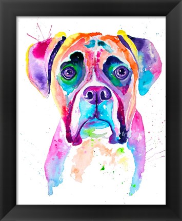 Framed Colorful Boxer Print