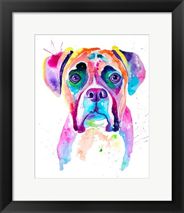 Framed Colorful Boxer Print