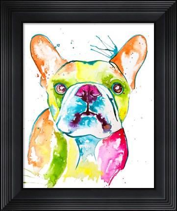 Framed Colorful Frenchie Print