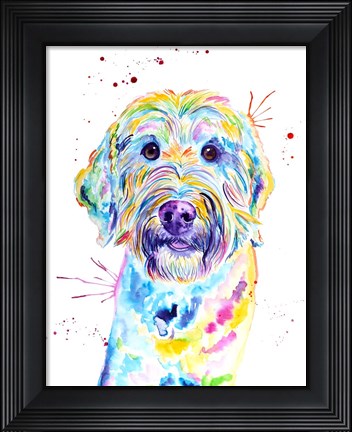 Framed Sunny Goldendoodle Print