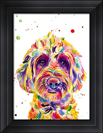 Framed Cali Goldendoodle Print
