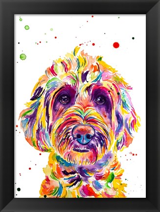 Framed Cali Goldendoodle Print