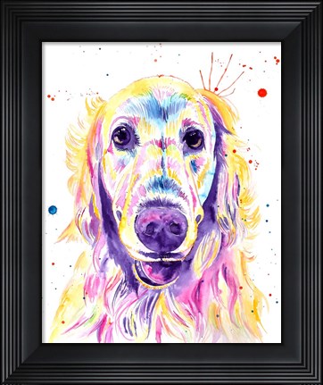 Framed Aurora Golden Retriever Print