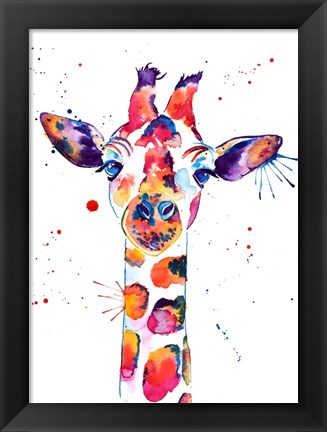 Framed Giraffe Named Steve Print