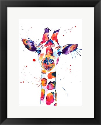 Framed Giraffe Named Steve Print