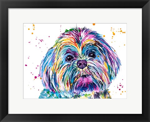 Framed Casper the Shih Tzu Print