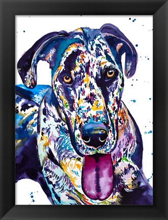 Framed Colorful Great Dane Print