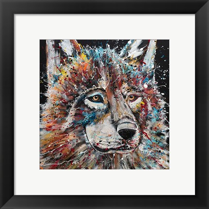 Framed Electric Wolf Print