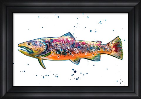 Framed Colorful Trout Print