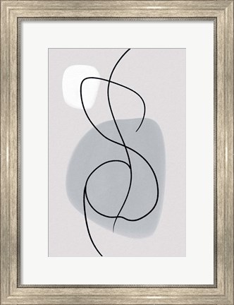 Framed Curvy Lines Print