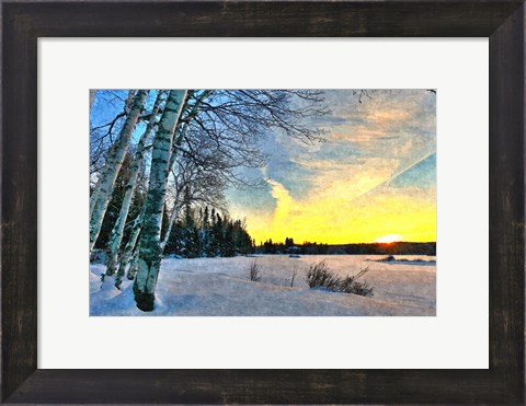 Framed End of a Winter Day Print