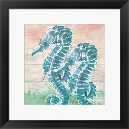 Framed Sea Horses Print