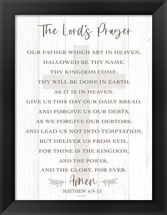 Framed Lord&#39;s Prayer Print