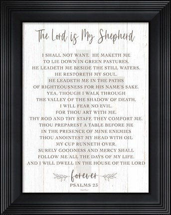 Framed Lord is My Shepherd Print