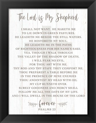 Framed Lord is My Shepherd Print