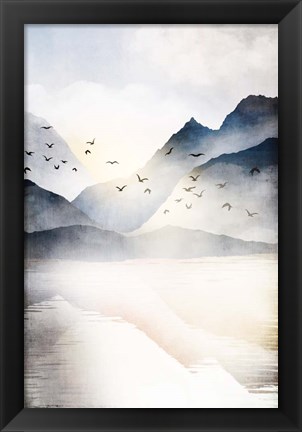 Framed Misty Landscape II Print