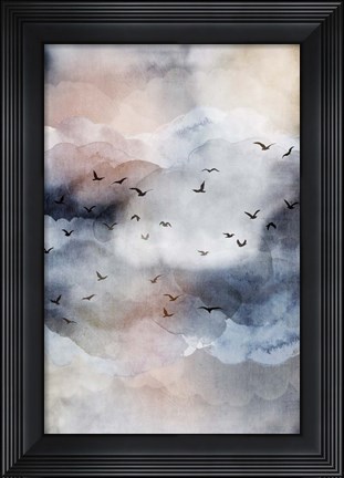 Framed Misty Landscape III Print