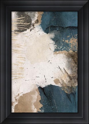 Framed Navy Shards II Print