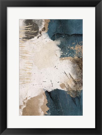 Framed Navy Shards II Print