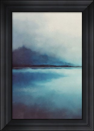Framed Misty Blue Landscape Print