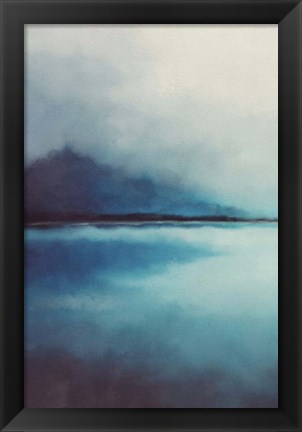 Framed Misty Blue Landscape Print