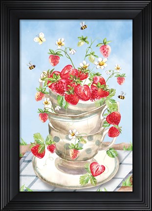 Framed Strawberries Print