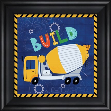 Framed Build - Cement Truck Print