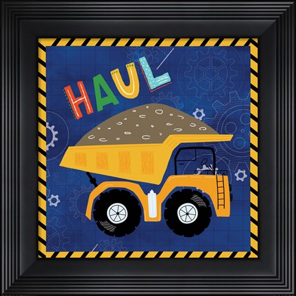 Framed Haul - Dump Truck Print