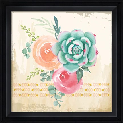 Framed Southwest Cactus II Print