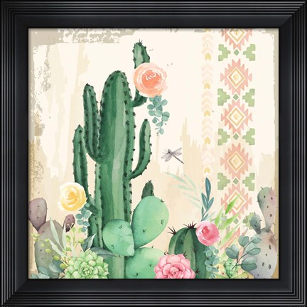 Framed Southwest Cactus IV Print