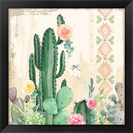 Framed Southwest Cactus IV Print