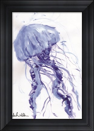 Framed Blue Jellyfish Print