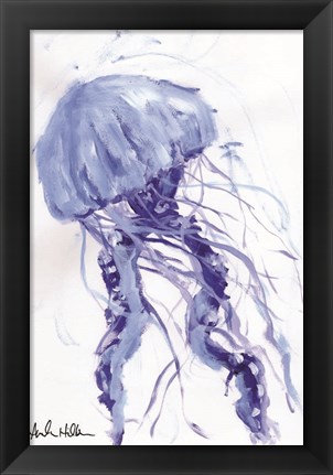 Framed Blue Jellyfish Print