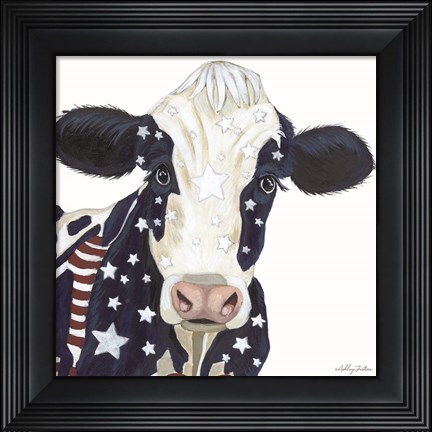 Framed Freedom Cow Print