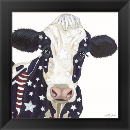 Framed Freedom Cow Print