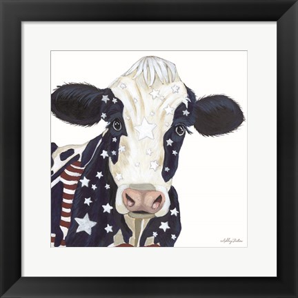 Framed Freedom Cow Print