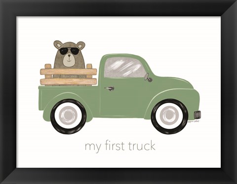 Framed My First Truck Print