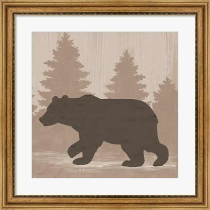Framed Bear Silhouette Print