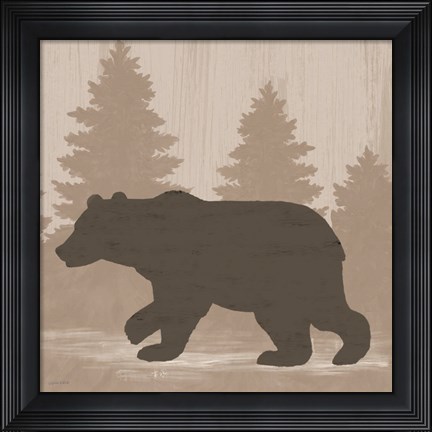 Framed Bear Silhouette Print