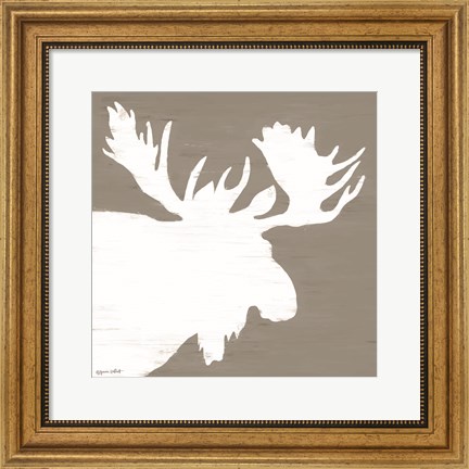 Framed Moose Silhouette Print
