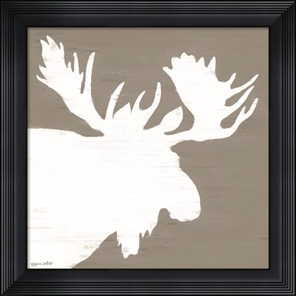 Framed Moose Silhouette Print