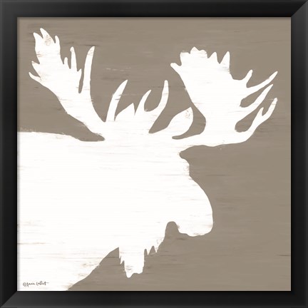 Framed Moose Silhouette Print