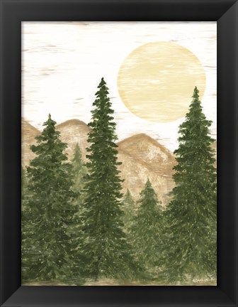 Framed Evergreens Print