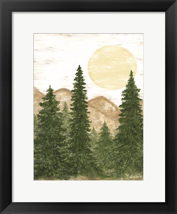 Framed Evergreens Print