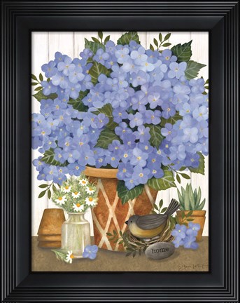 Framed Heavenly Hydrangeas Print