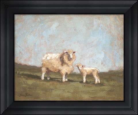 Framed Sheep in the Pasture I Print
