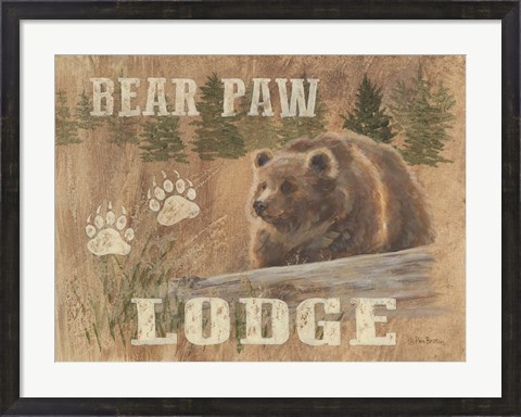Framed Bear Paw Lodge Print