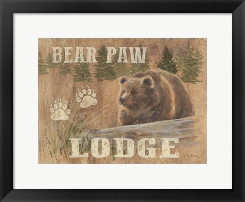 Framed Bear Paw Lodge Print